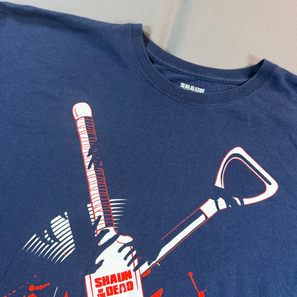 Shaun of the Dead Loot Crate Exclusive Navy Blue Graphic T-Shirt Mens 3XL